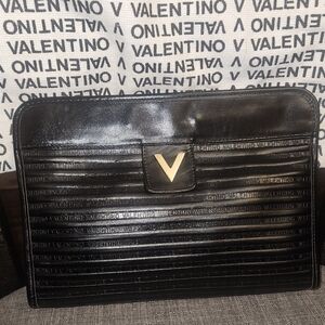 Valentino Black Leather Clutch